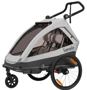 Przyczepka rowerowa LIONELO Cama Szary