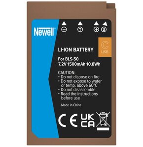 Akumulator NEWELL 1500 mAh BLS-50 USB-C do Olympus