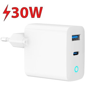 Ładowarka sieciowa GEMBIRD TA-UC-PDQC30L-W-01 30W Biały