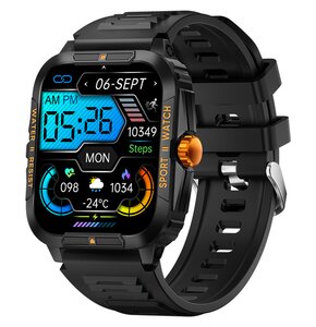 Smartwatch COLMI P76 Czarno-pomarańczowy