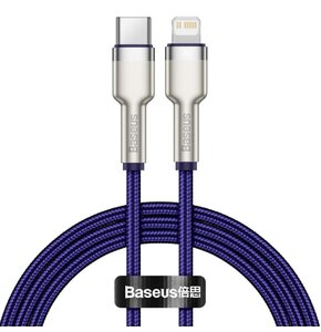 Kabel USB-C - Lightning BASEUS Cafule Metal 2 m Fioletowy