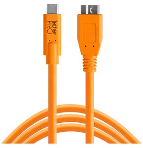 Kabel do tetheringu USB-C - Micro-B TETHER TOOLS Pro 4.6m 5 Gb/s Pomarańczowy
