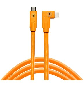 Kabel do tetheringu USB-C - USB-C TETHER TOOLS TetherPro Right Angle 4.6m, 5 Gb/s, 60W Pomarańczowy