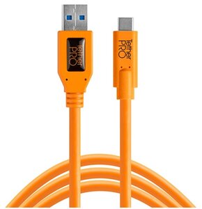 Kabel do tetheringu USB 3.0 - USB-C TETHER TOOLS Pro 4.6m 5 Gb/s Pomarańczowy