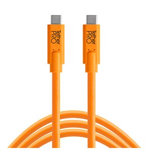 Kabel do tetheringu USB-C - USB-C TETHER TOOLS Pro 4.6m 10 Gb/s 60W Pomarańczowy