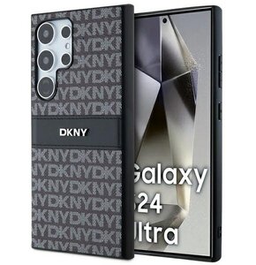 Etui DKNY Leather Mono Stripe & Metal Logo do Samsung Galaxy S24 Ultra Czarny
