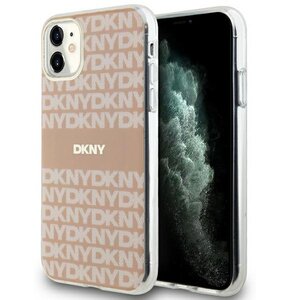 Etui DKNY IML Mono & Stripe MagSafe do Apple iPhone 11/Xr Różowy
