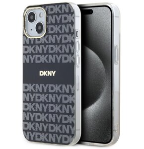 Etui DKNY IML Mono & Stripe MagSafe do Apple iPhone 13/14/15 Czarny