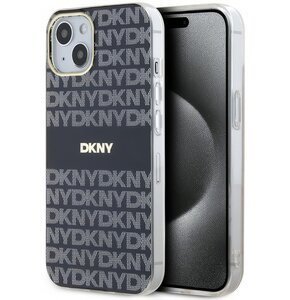 Etui DKNY IML Mono & Stripe MagSafe do Apple iPhone 14 Plus/15 Plus Czarny