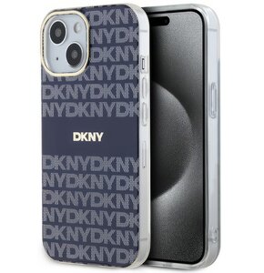 Etui DKNY IML Mono & Stripe MagSafe do Apple iPhone 13/14/15 Niebieski