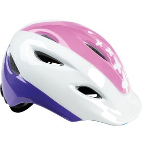 Kask rowerowy KROSS Infano Biało-fioletowo-różowy dla Dzieci (rozmiar XS)