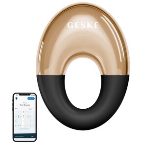 Masażer do oczu GESKE Cool & Warm 7w1 Czarno - złoty