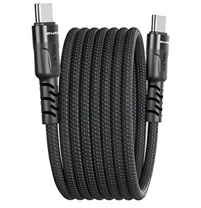 Kabel USB Typ-C - USB Typ-C AWEI CL-166T Czarny