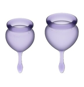 Kubeczki menstruacyjne SATISFYER Feel Good Fioletowy (2 sztuki)