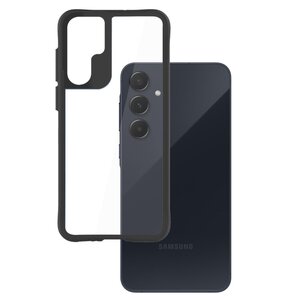Etui 3MK Satin Armor Case+ do Samsung Galaxy A55 5G Przezroczysto-czarny