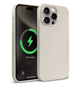 Etui CRONG Color Cover Magnetic MagSafe do Apple iPhone 15 Pro Max Kamienny beż