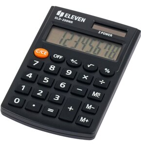 Kalkulator ELEVEN SLD-200NR Zasilanie bateryjno-słoneczne, 3 pamięci