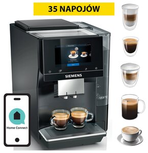 Ekspres SIEMENS EQ700 TP713R19 Czarny (Cold Brew) sterowanie przez aplikacje HomeConnect
