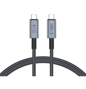 Kabel USB Typ-C - USB Typ-C TECH-PROTECT UltraBoost Max USB 4.0 8K 40GBPS PD240W 1 m Szary