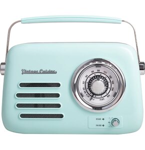 Radio VINTAGE CUISINE Analogowe Przenośne Chrom Miętowy