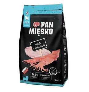 Karma dla psa PAN MIĘSKO Indyk z Kalmarami M 9 kg