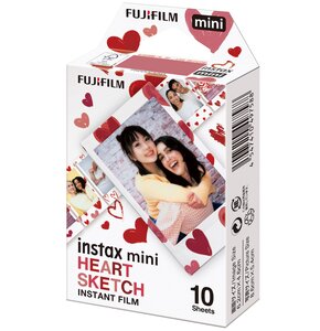 Wkłady do aparatu FUJIFILM Instax Mini Heart Sketch 10 arkuszy