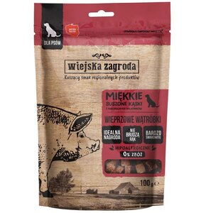 Przysmak dla psa WIEJSKA ZAGRODA Miękkie suszone kąski Wątroba wieprzowa 100 g