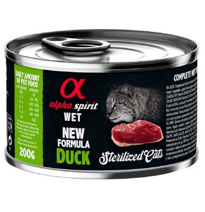 Karma dla kota ALPHA SPIRIT Sterilised Cats Duck 200 g