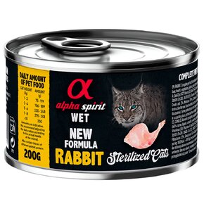 Karma dla kota ALPHA SPIRIT Sterilised Cats Rabbit 200 g