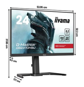 Monitor IIYAMA G-Master GB2470HSU-B6 23.8" 1920x1080px IPS 180Hz 0.2 ms [MPRT]