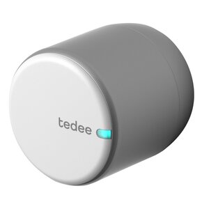 Zamek elektroniczny TEDEE GO TLV2.0A srebrny z białym przyciskiem