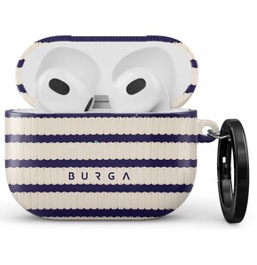 Etui na słuchawki BURGA Old Money do Apple AirPods 3 Beżowo-niebieski