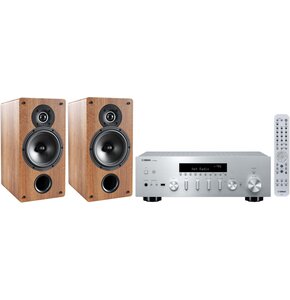 Zestaw stereo YAMAHA MusicCast R-N600A + INDIANA LINE Tesi 261 Orzechowo-czarny