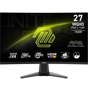 Monitor MSI MAG 27CQ6F 27" 2560x1440px 180Hz 0.5 ms [GTG] Curved