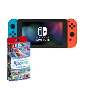 Konsola NINTENDO Switch HAC-001(-01) + Kontroler Switch Czerwono-niebieski + Nintendo Switch Sports Gra NINTENDO SWITCH