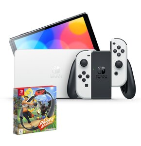 Konsola NINTENDO Switch Oled Biała + Ring Fit Adventure Gra NINTENDO SWITCH