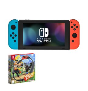 Konsola NINTENDO Switch HAC-001(-01) + Kontroler Switch Czerwono-niebieski + Ring Fit Adventure Gra NINTENDO SWITCH