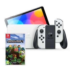 Konsola NINTENDO Switch Oled Biała + Minecraft Gra NINTENDO SWITCH