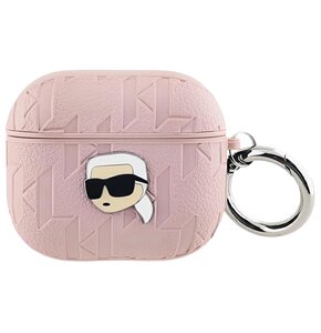 Etui na słuchawki KARL LAGERFELD Monogram Karl Head do Apple AirPods 3 Różowy