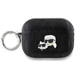 Etui na słuchawki KARL LAGERFELD Monogram Karl & Choupette Head do Apple AirPods Pro 2 Czarny