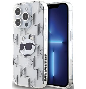 Etui KARL LAGERFELD IML Choupette Head & Monogram do Apple iPhone 15 Pro Max Przezroczysty