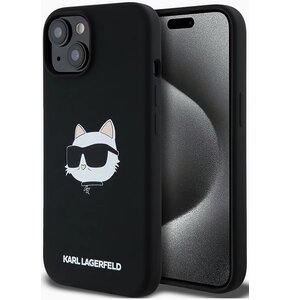 Etui KARL LAGERFELD Silicone Choupette Head MagSafe do Apple iPhone 13/14/15 Czarny