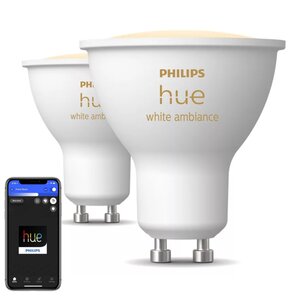 Inteligentna żarówka LED PHILIPS HUE 929003666702 4.2W GU10 Bluetooth, Zigbee (2 szt.)