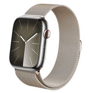 Pasek CRONG Milano Steel do Apple Watch (44/45/46/49mm) Szampański
