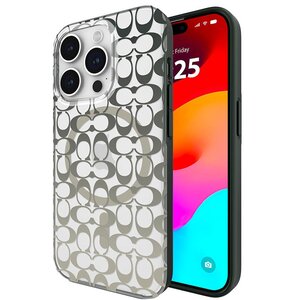 Etui COACH Signature C Ombre MagSafe do Apple iPhone 15 Pro Przezroczysto-zielony