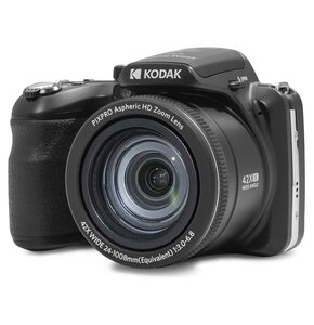 Aparat KODAK AZ426 Czarny + baterie + etui + karta pamięci 64GB, 20Mpix, 42x zoom optyczny