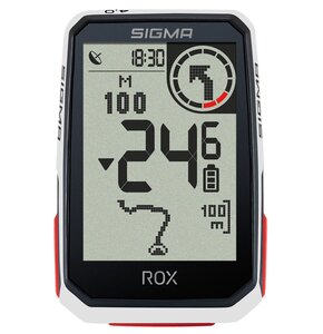 Licznik rowerowy SIGMA Rox 4.0 Biały Podświetlany