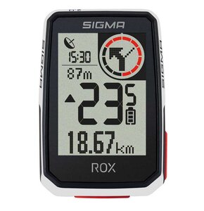 Licznik rowerowy SIGMA GPS ROX 2.0 Bezprzewodowy Biały Podświetlany