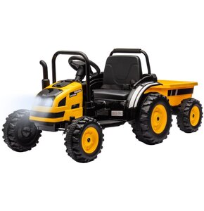Traktor dla dziecka MILLY MALLY + Przyczepa Farmer Żółty