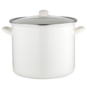 Garnek FLORINA Wysoki Gładki 28 cm Kremowy